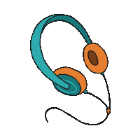 Musica Headphones Sticker