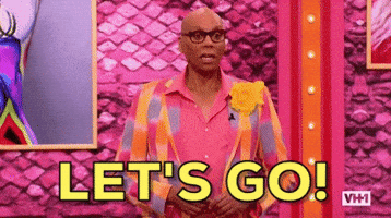 Reality TV gif. RuPaul nods and says "let's go."