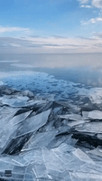 'Mesmerizing': Ice Sheets Crack and Crunch Against Shores of Lake Superior