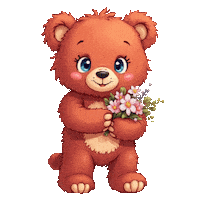 I Love You Flowers Sticker