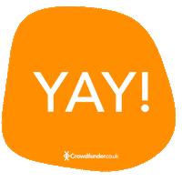Orange Success Sticker by CrowdfunderUK