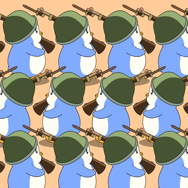 Huddle Up War GIF by Pudgy Penguins