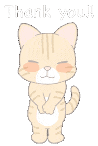 Cat Thank You Sticker