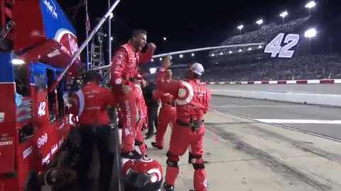 excited kyle larson GIF by NASCAR