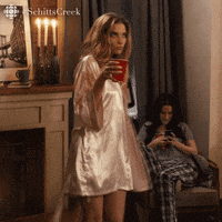 schitts creek drinking GIF by CBC
