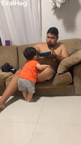 Toddler Knocks Over Bowl