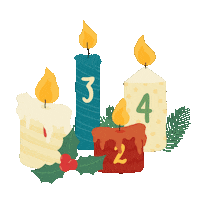 Christmas Candle Sticker