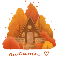 Fall House Sticker