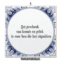 Wijsheid Geluk Sticker by Tegelspreuken.nl