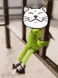 Cat Kermit GIF by ShiroNeko