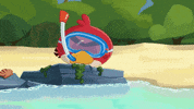 beach ready to dive! GIF by Angry Birds