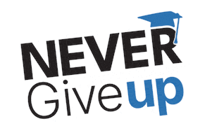 Studying Never Give Up Sticker by studentlifeacademy