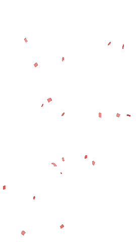 red confetti Sticker