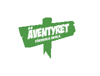aventyretskolan adventure sign grön äventyret Sticker