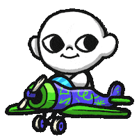 makeship travel flying plane airplane Sticker