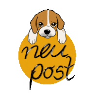 simonaressel dog new new post post Sticker