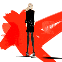 designbystars red glitter empowerment glowing GIF