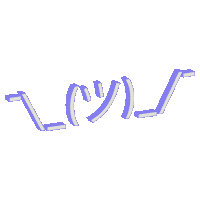upheads shrug dunno ascii upheads Sticker
