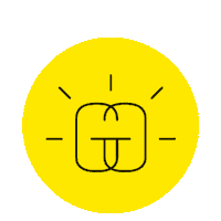 GutsAndGlorious logo design yellow light Sticker