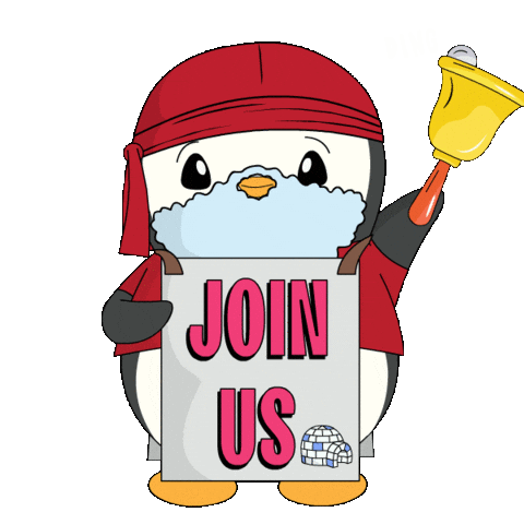 Penguin Join Us Sticker by Pudgy Penguins