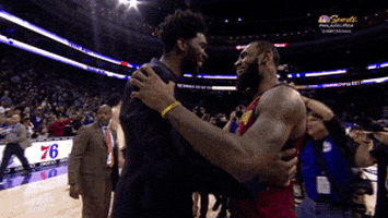 lebron james hug GIF by NBA