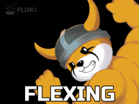 Flexing Getting Stronger GIF by FLOKI