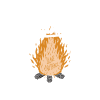 UPLANDBEERCO fire beer campfire campside Sticker
