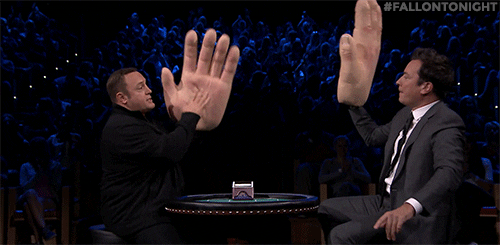 high five jimmy fallon GIF by The Tonight Show Starring Jimmy Fallon