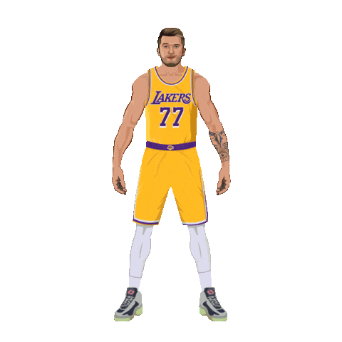 Los Angeles Lakers Basketball Sticker by SportsManias