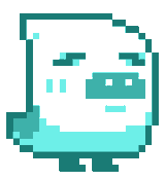 SteveKstickers pixel bird talking duck Sticker