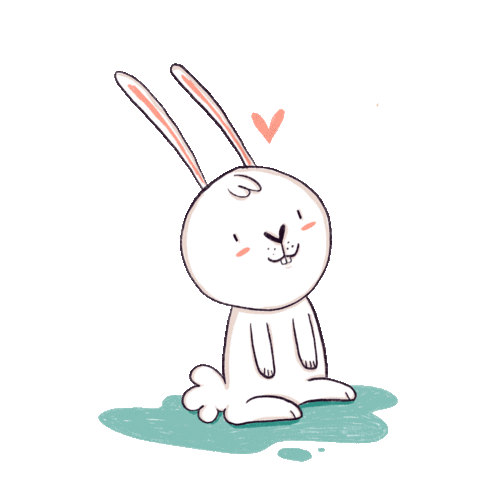 bigmamaillustration giphyupload love rabbit easter Sticker