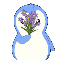 Peek A Boo Flower Sticker by Pudgy Penguins