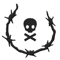 barbed wire sticker by MXDVS