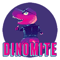 jazihands cool pink thumbs up dinosaur Sticker