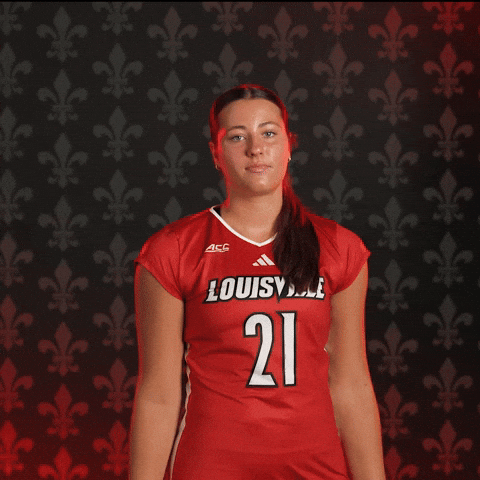 Volleyball Go Cards GIF by Louisville Cardinals