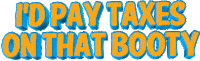 Orange Booty Sticker by AnimatedText