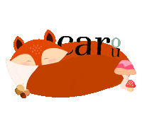 Fox Fall Sticker by carou - the secondhand concept