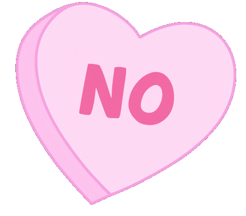 Candy Heart Do Not Want Sticker