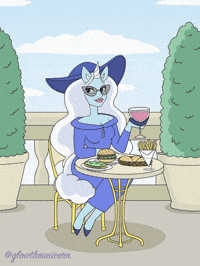 Lunch Self Care GIF by Glow The Unicorn