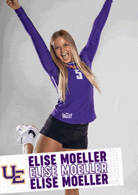 Purple Aces Volleyball GIF by UE Athletics