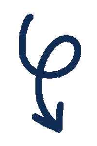 clairelapaillette blue arrow here navy Sticker