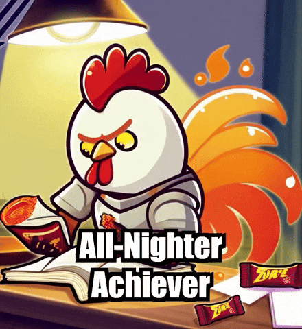 Late Night Study GIF by Zorooster