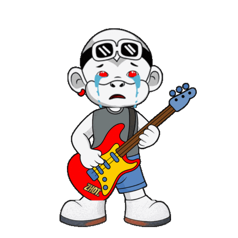 Sad Rock Sticker by Zhot