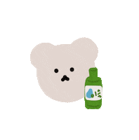 chanibear beer bear soju chanibear Sticker