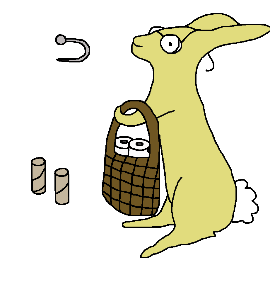 bunny tp Sticker by Angry Duck