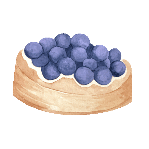 Cake Blueberries Sticker