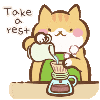 Cat Coffee Sticker by catgrass