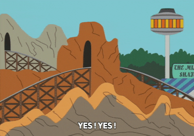 excited amusement park GIF by South Park 