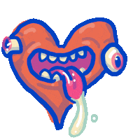 i love you hearts Sticker by Nate Bear