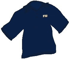 Blue And Gold Help Sticker by Florida International University